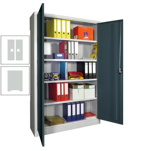 Büroschrank / Stahlschrank / 1.950x1.200x500 mm / 4 Böden / lichtgrau