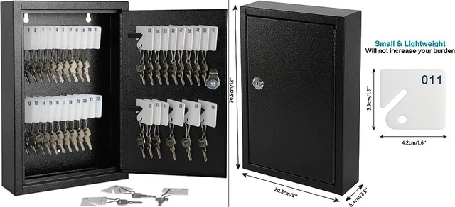 Caja de bloqueo de almacenamiento de llaves con llave, gabinete de llaves.neuvo.