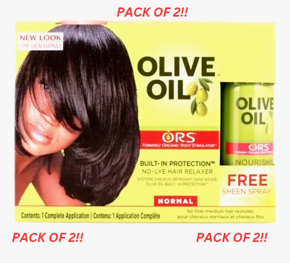 ORS Relaxer Kit Regular With Free 50ml Sheen Spray PACK OF TWO!!