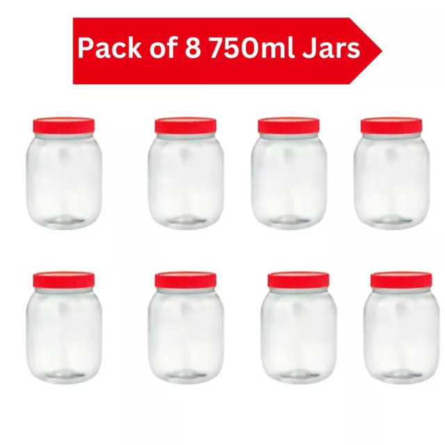 PLASTIC STORAGE Containers with Screw Top Lids Food Canisters Sun Pet JARS Large