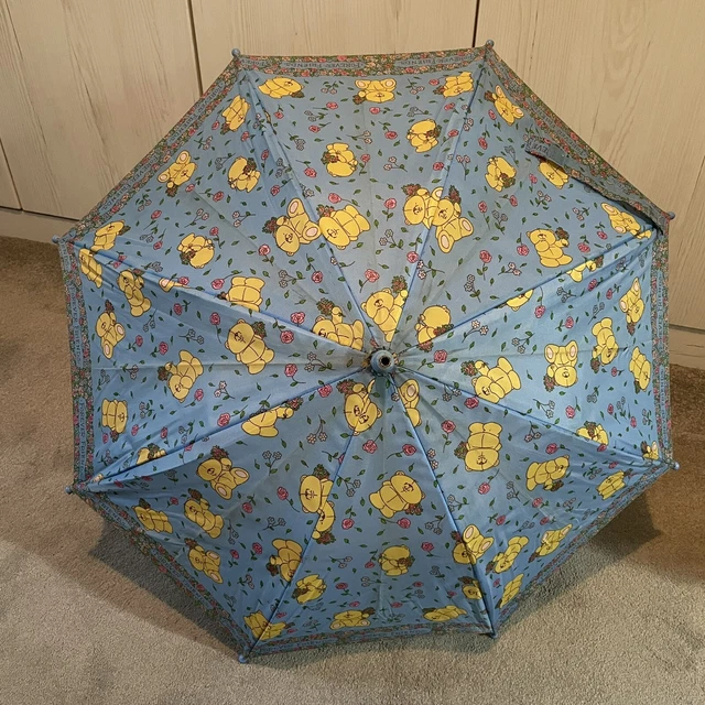 Collezione Vintage anni '90 Forever Friends Ombrello Bambino Blu Orsi Gialli