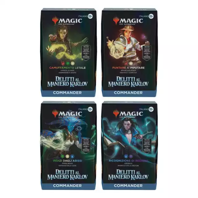 Magic the Gathering Delitti al Maniero Karlov Commander Decks Display (4) ita...