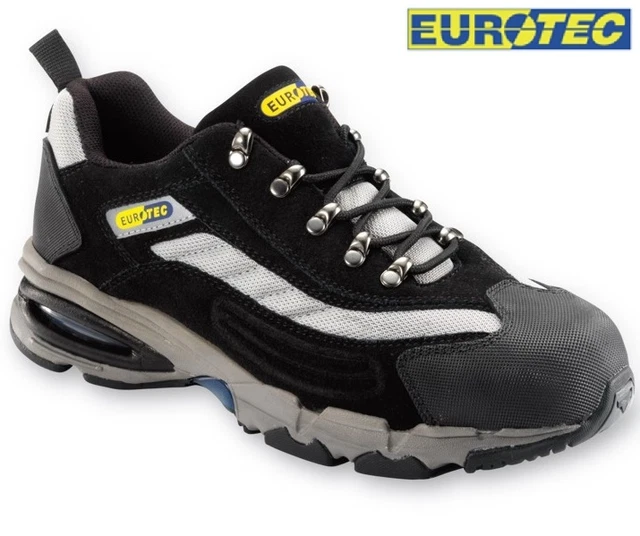 Max Steel Men's Black Lightweight Steel Toe Safety Boots - Work & Hiking Style (Size 11 US)