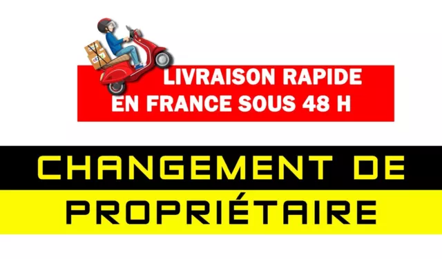 Bâche Banderole Changementde Propriétaire réouverture après travaux-Livraison48H 2