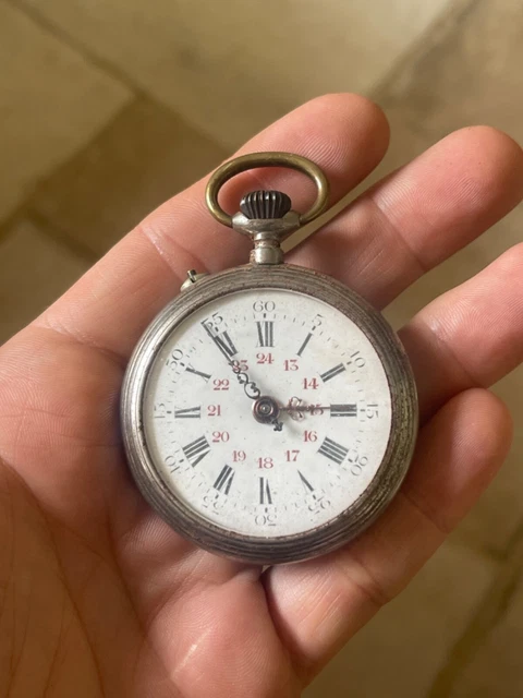 Montre Gousset Ancienne "Perfectionnée" - Mécanique à Remontoir, à Réparer, Très Bon état Vintage
