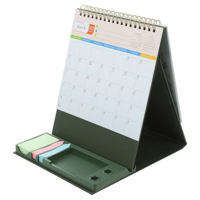 PLANUNG KALENDER 2024 Umgedrehter Kalender Pro Schreibtisch Tisch ...