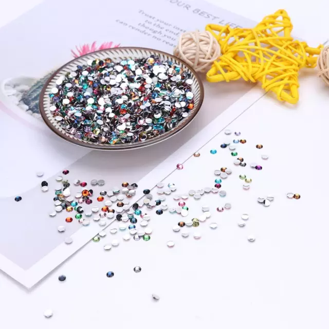 Prosperveil 30 g 4 mm Kristall flache Rückseite Strasssteine Strass Steine Rund
