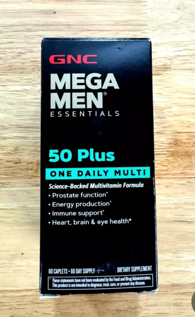 GNC MEGA MEN 50-Plus One Daily Multivitamin, 60 Tablets, Vitamin and ...