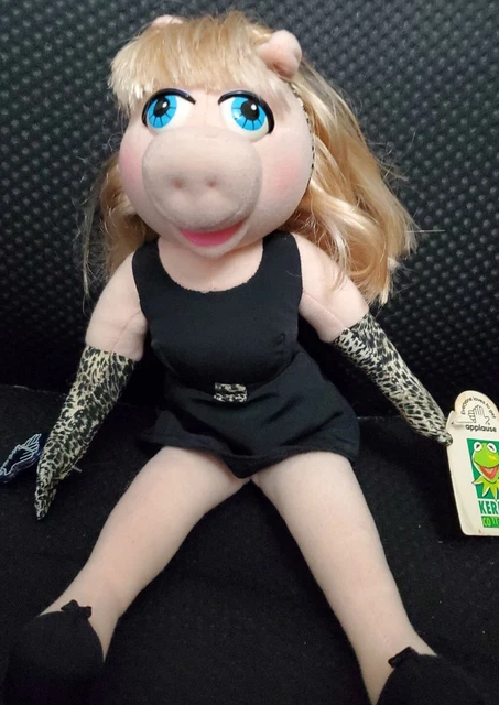 Miss Piggy Plush Doll Leopard Gloves 15" VTG 1998 Applause