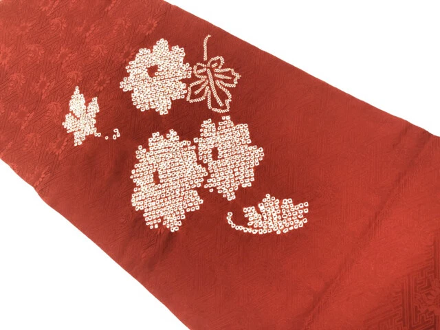 6494550: Japanese Kimono / Antique Nagoya Obi / Shibori / Flower