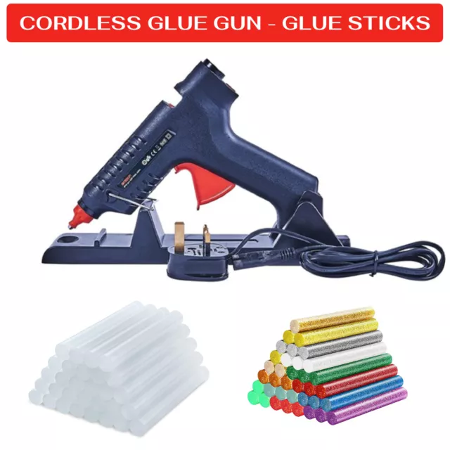 Cordless Hot Melt Glue Gun Electric Trigger Adhesive Hobby Craft DIY Glue Sticks