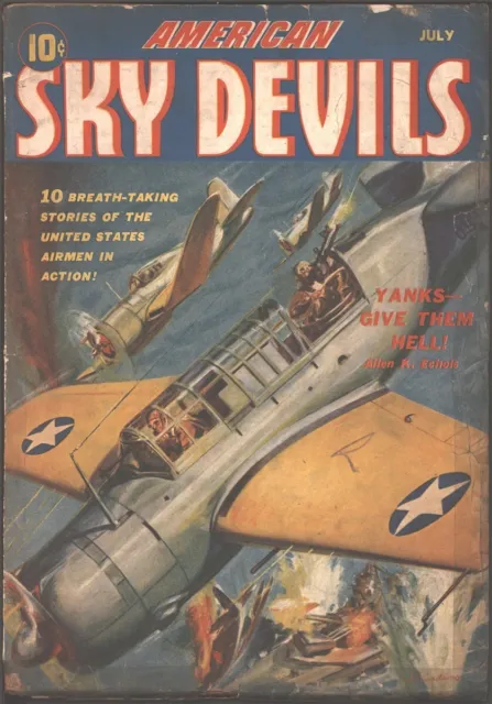 American Sky Devils 1942 July, #1.      Red Circle  Pulp