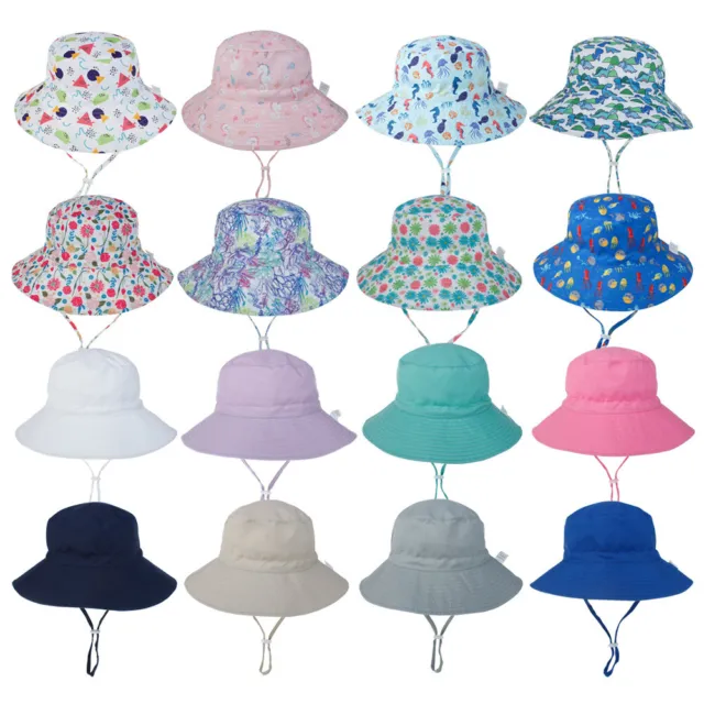 Unisex Bucket Hat Sun Hat Toddler Boys Girls Summer Bucket Hat Kids Hat UPF50+