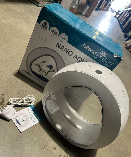 Allpondsolutions 13.5L White Nano Curve Acrylic Fish Tank ~ Curve-14-White