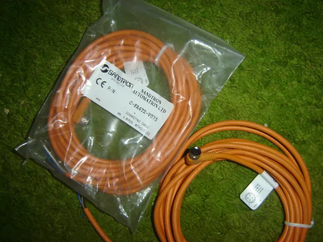 ONE NEW FOUR WIRE 90 deg.SENSOR CABLE , SANDTRON no. C-FA4TZ-V075 / 8mm