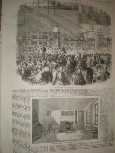 Robert Burns centenary festival at Crystal Palace and Globe Tavern Dumfries 1859