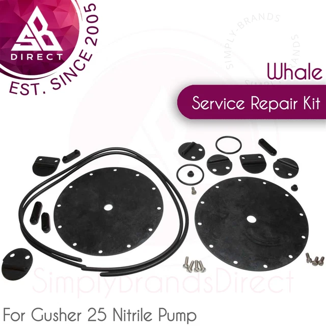 Whale Geyser 25 Nitrile Pompe Service Réparation Kit │ AK3528