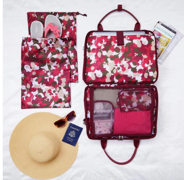 Samantha Brown Carry-All Travel Bag Luggage Organized Carry On~  Forest Green 3