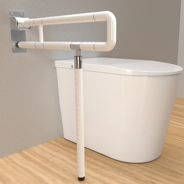 Manija de soporte de baño pared soporte de inodoro mango plegable ayuda para levantarse mango de soporte plegable