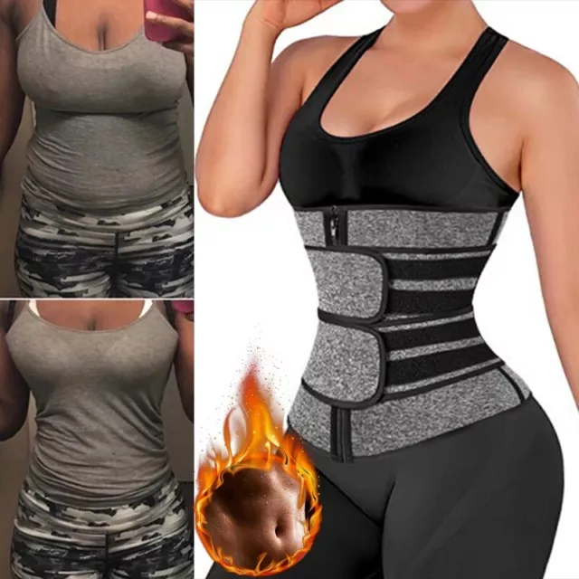 Women Waist Corset Trainer Sauna Sweat Weight Loss Body Shaper Slim Belt Gym AU*