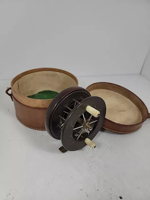 Allcocks c.1905 4" Coxon Aerial Reel Model #4108a - T1 wood brass Starback WD