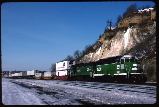 Original Railroad Slide - BN Burlington Northern 1530+ St Paul MN 1-1993
