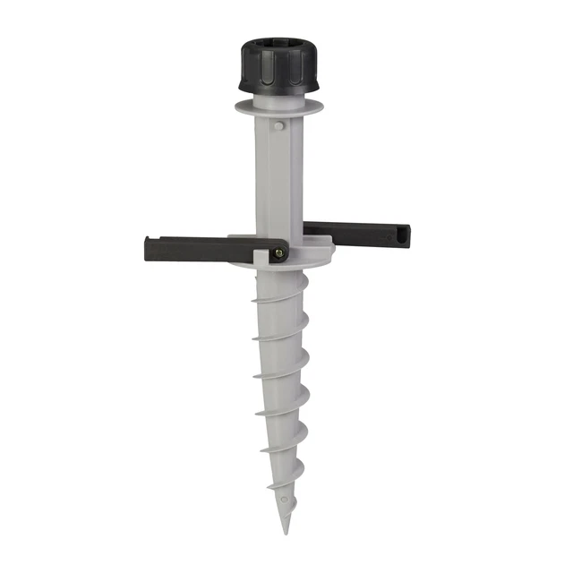 Supporto Per Ombrellone Con Picchetto Da Prato - Acciaio Zincato, 4 Gambe, Adatto Ad Aste Fino A 3,6 Cm