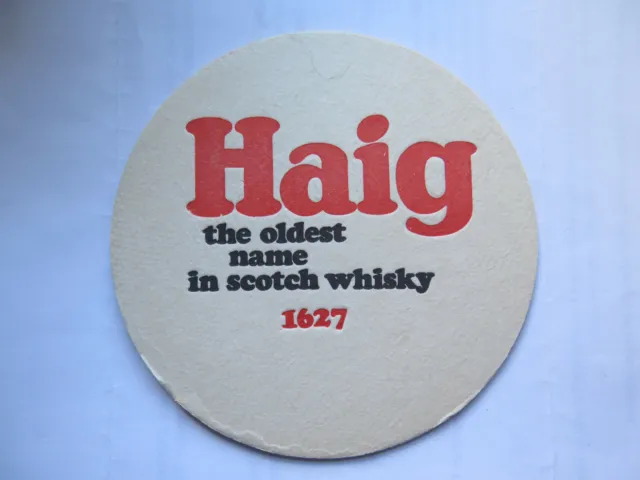 HAIG SCOTCH WHISKY DRINKS COASTER BARWARE c1970s EXCELLENT CONDITION No 3