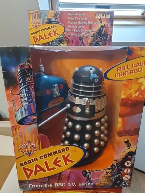 Doctor Who 12" Black remote control Dalek BNIB Rare Black and silver.  BNIB.