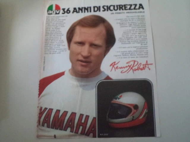 AGV KENNY ROBERTS Replica Helmet Signed Yellow Display Model w