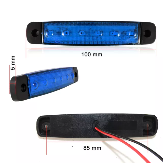 30x Luces LED E13 12V Izquierda Derecha Bandera Francesa Caravana Camión 2