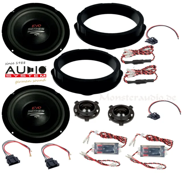 Audio System MFIT VW T6 EVO2 Lautsprecher für VW T5 Touran Tiguan 20cm 400 Watt