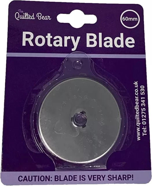 The Quilted Bear Stainless Steel Rotary Cutter Replacement Blade 60mm 2