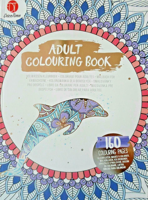 Mandala XXL MALBUCH für Erwachsene 160 Motive DIN A4 80 Seiten Malen Delphin