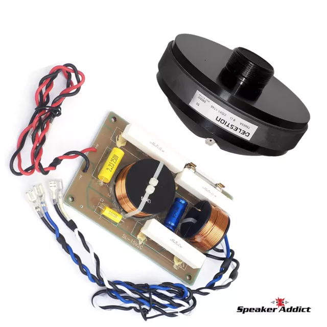Tweeter Horn driver kit 2way Pro Speaker Passive Crossover & Celestion CDX1-1746