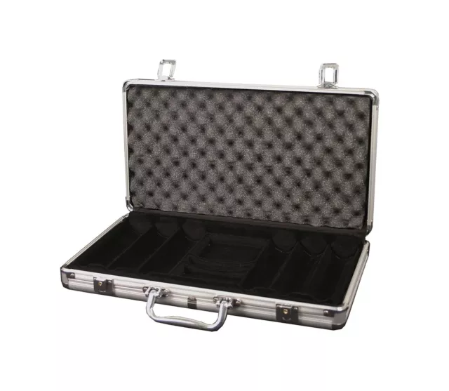 DA VINCI Aluminum 300 Chip Case Silver 300-Chip Capacity