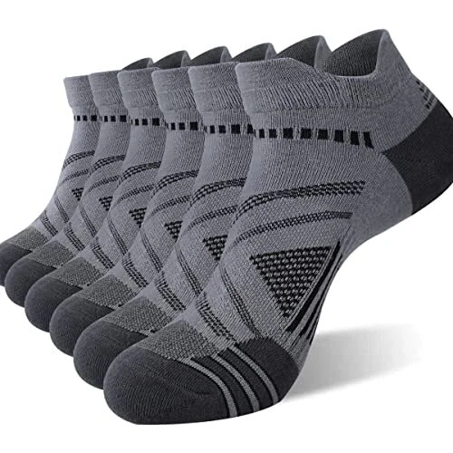 6 Pairs Mens Athletic Ankle Socks Low Cut Running Performance Breathable Socks