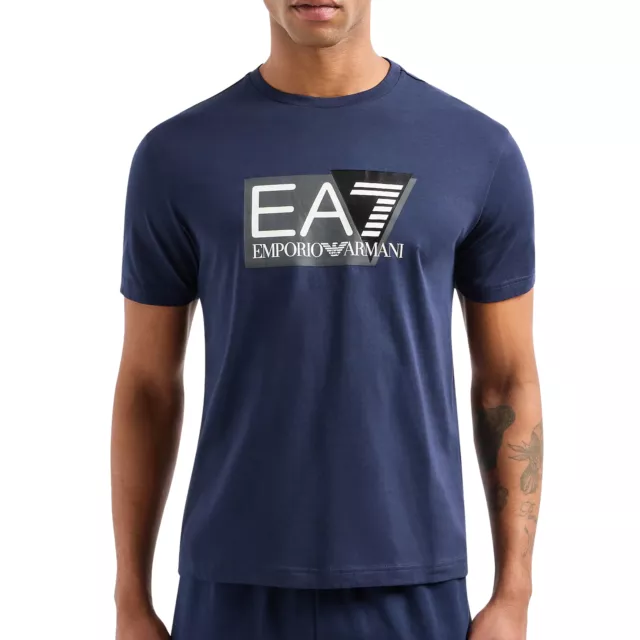 Ea7 Emporio Armani T-Shirt da Uomo Visibility Blu Codice 3DPT81PJM9Z-1554 - 9M