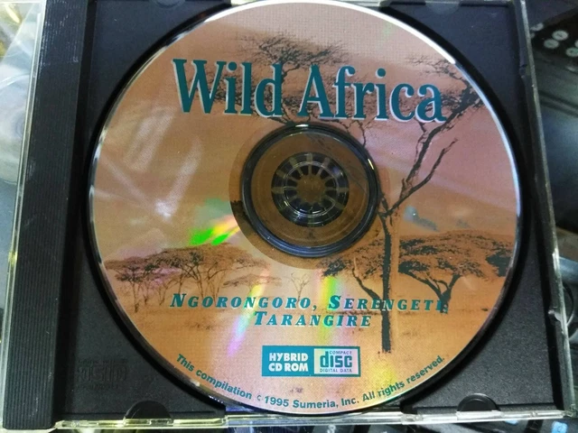 WILD AFRICA -SERENGETI - NGORONGORO - TARANGIRE PC CD ROM Windows 95