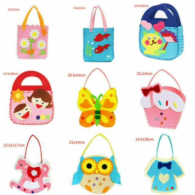 Non-Woven Cloth Bag Cartoon Handmade DIY Applique Bag Crafts Kids Children Toy