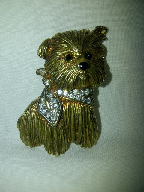 Broche Vintage Anglaise Signée SPHINX - Années 1960-1970 - Verre Et Métal - Numérotée - Très Bon état Pour Son âge