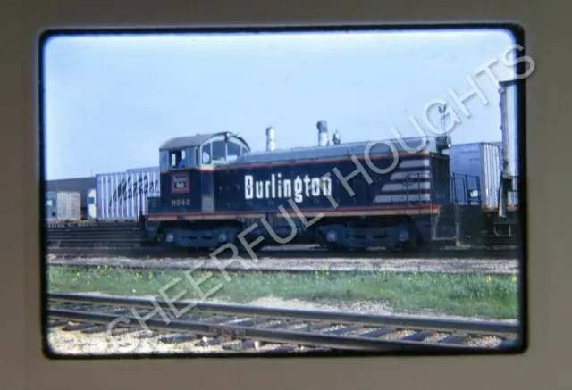 Original '69 Kodachrome Slide CBQ Burlington Route 9242 NW2  18G56