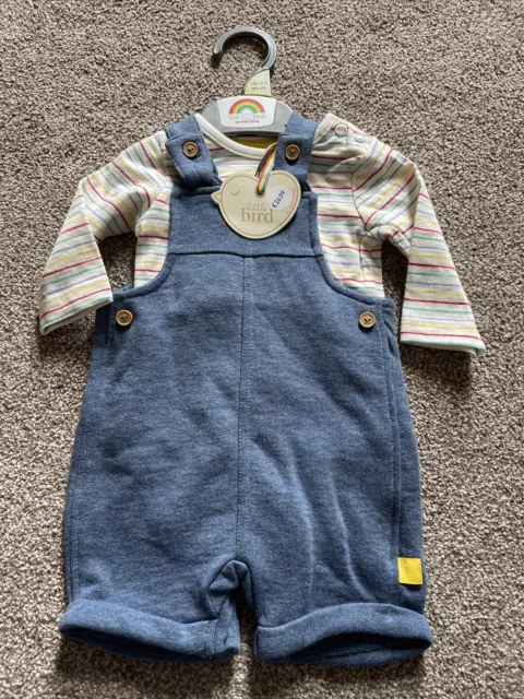 Little Bird By Jools Oliver Jersey Shortie Dungarees Rainbow Baby Up To 1 Month