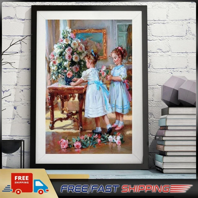 Two Sisters Oil Paint By Numbers Kit DIY Acrylic Painting Frameless Gift (B2205)