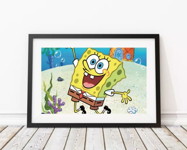 sponge bob square pants Poster Wall Art FRAME NOT INCLUDED small to xxl