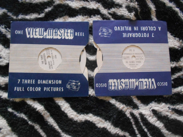 view master due dischetti PINOCCHIO storielle e the three musketeers n