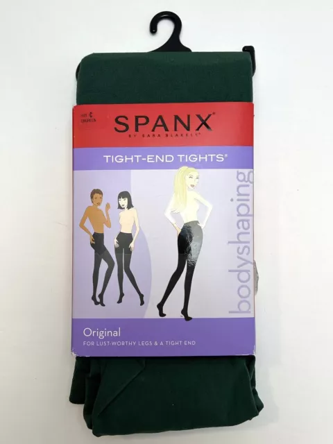 NWT $42 SPANX Size C HEART-TO-HEART TIGHT-END SHAPING TIGHTS Very Black  20237R