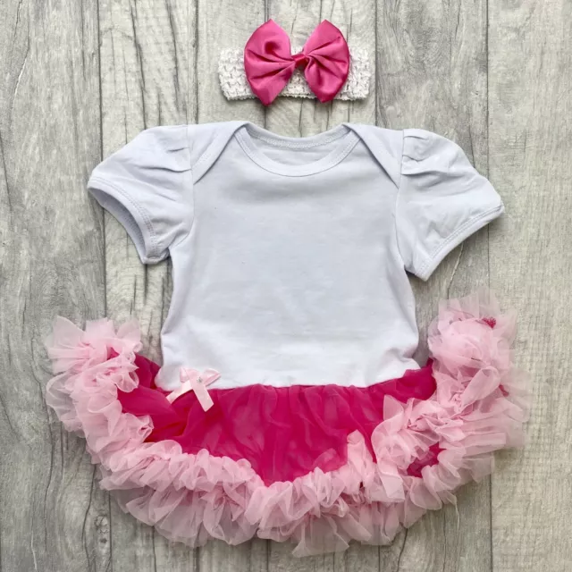 BABY GIRL PINK WHITE TUTU ROMPER, Newborn party dress