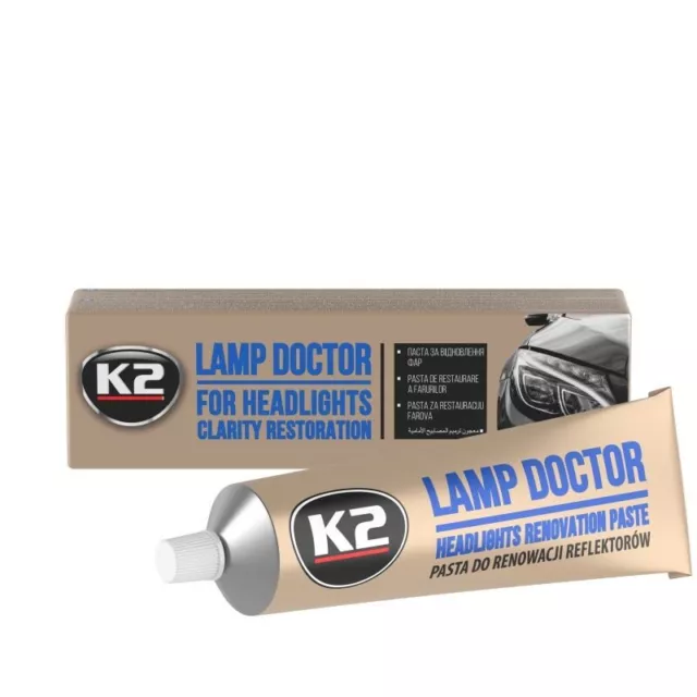 K2 Pro LAMP DOCTOR CLEANER RESTORES & POLISH YELLOWED SCRATCHED HEADLIGHT LENSES