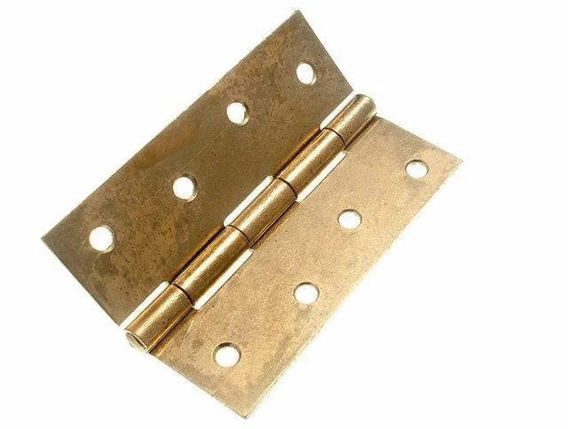 NEUF 3 PAIRES De Charnières Eb Acier Plaqué Laiton 10.2cm 100mm